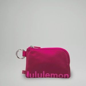 Lululemon Clippable Card Pouch, Wild Berry/ Sonic Pink - NWT